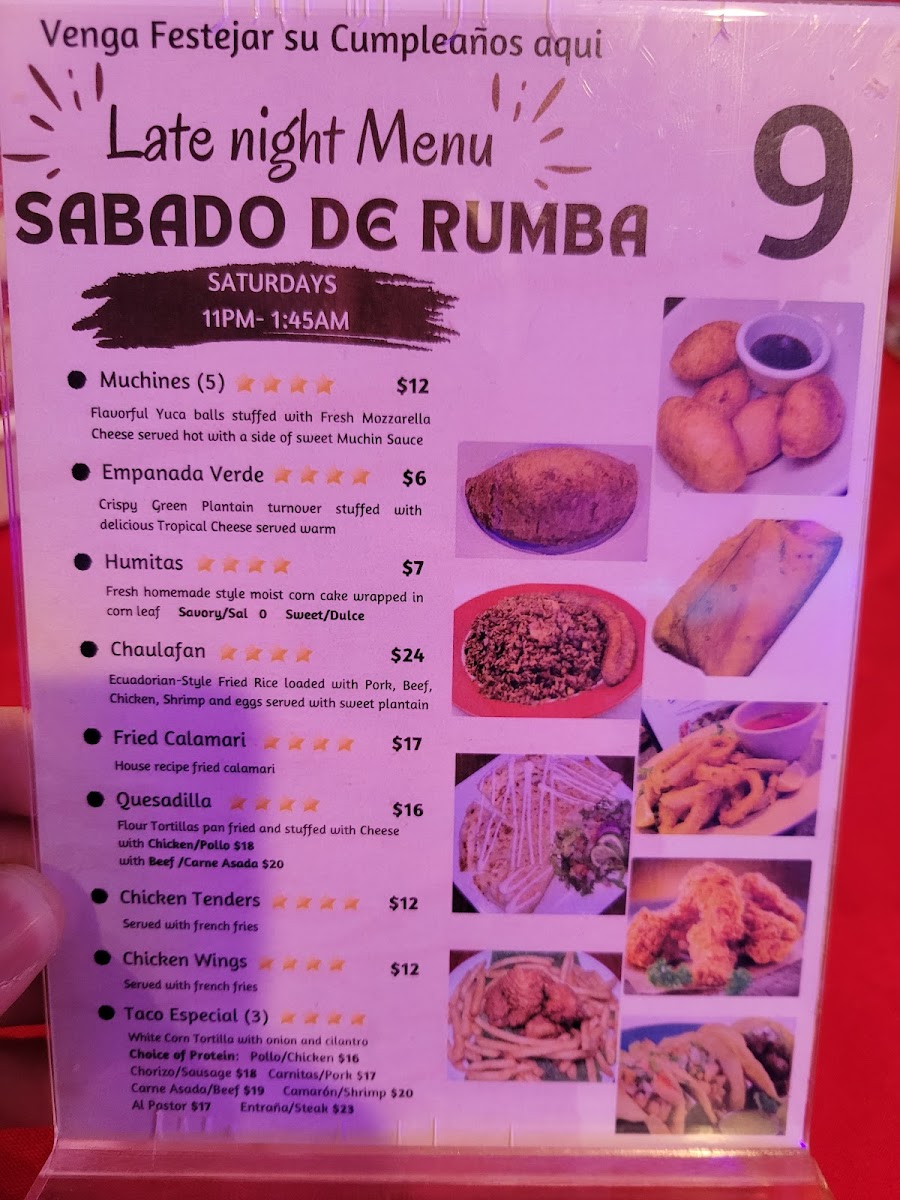 Blue Tijuana & Barzola Menu - Image 6
